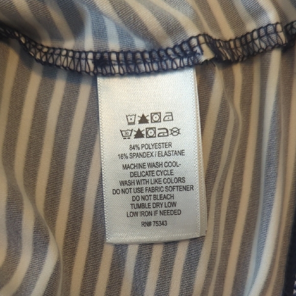 Sincerely Jules Navy and White Striped Sleeveless Polo Top, US XS - Picture 5 of 8